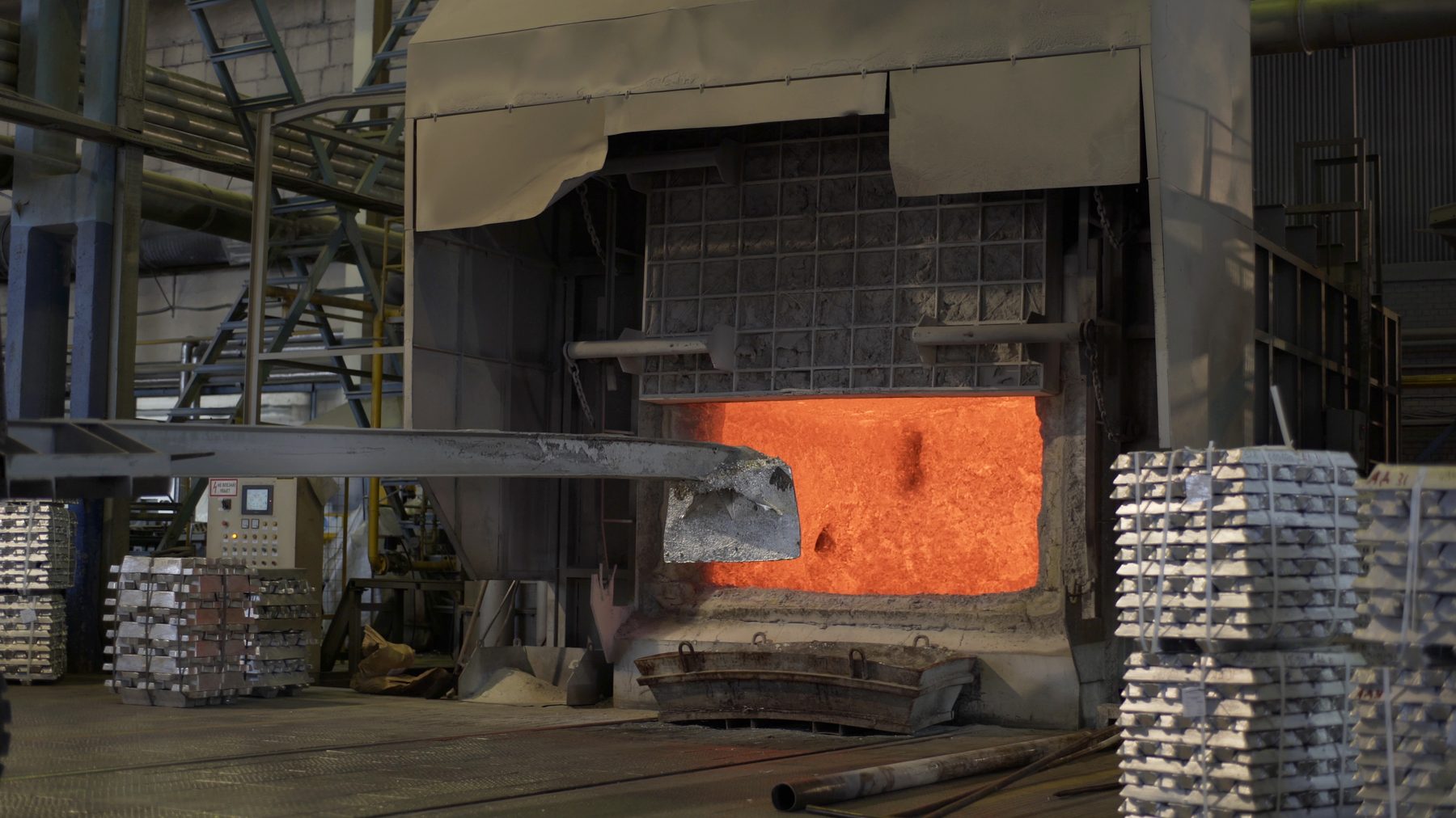 Foundry — molten metal being poured